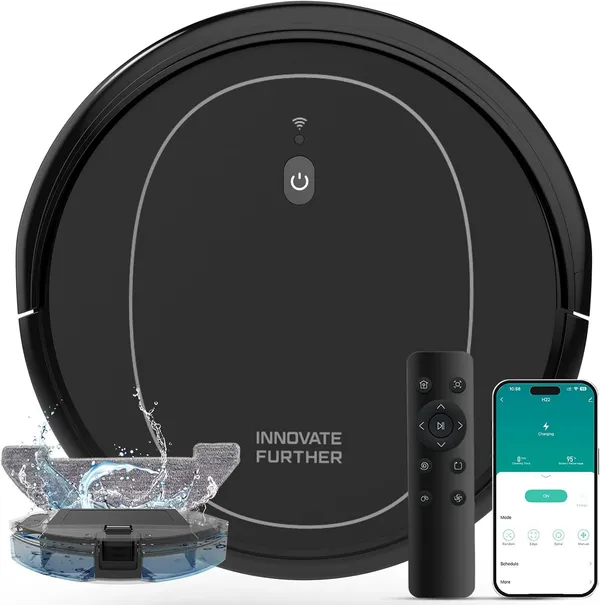 WRYDAO H22 Robot Vacuum and Mop Combo with Carpet Boost